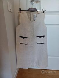 Abito Intrend Max Mara in lino con tasche decorate