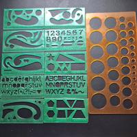 Set di 11 stencil  disegno geometrico e tecnico