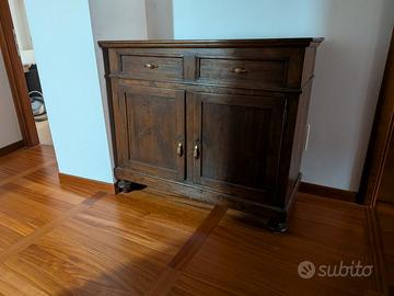 Credenza in legno massello - 2 ante e 1 ribalta