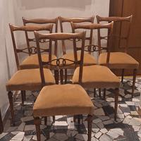 Set 6 sedie stile inglese anni 50/60
