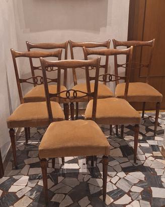 Set 6 sedie stile inglese anni 50/60