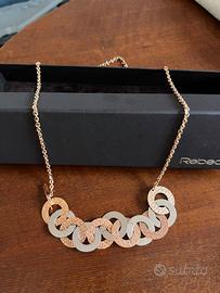 Rebecca - collana in acciaio con anelli 2 colori