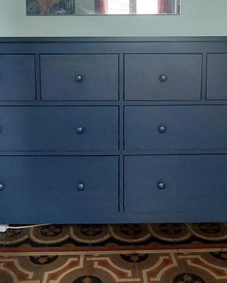 Cassettiera IKEA HEMNES 8 cassetti blu scuro
