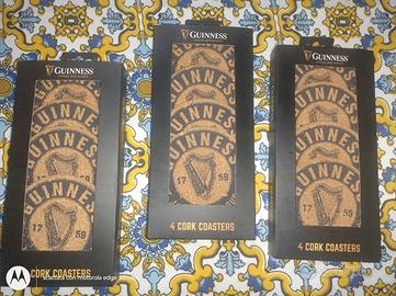 sottobicchieri in sughero Guinness