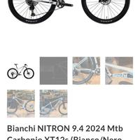 MTB bianchi nitron carbonio 9.4 peso 11kg nuova