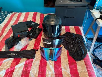 Ruroc eox liquid carbon casco integrale in carbon
