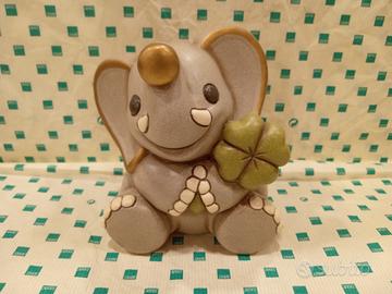 elefante salvadanaio con quadrifoglio thun