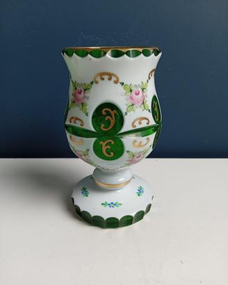 Vaso in Vetro di Bohemia prima metà 900
