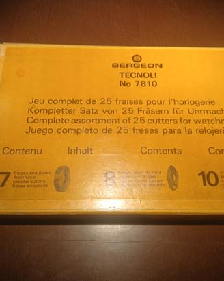 set di frese a modulo bergeon tecnoli