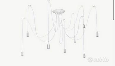 Lampadario 6 bulbi a sospensione, mai utilizzato