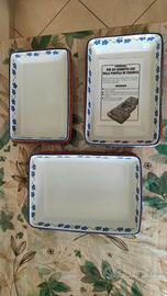 Set completo di pirofile rettangolari in ceramica