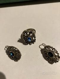 parure anello orecchini vintage