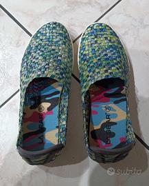 Scarpe basse da donna in tela colorate numero 38