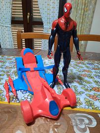 Marvel-Action Spider-Man da 30 cm con Veicolo