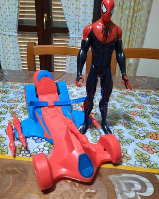 Marvel-Action Spider-Man da 30 cm con Veicolo