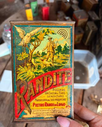 Randite, scatola di latta vuota da collezione