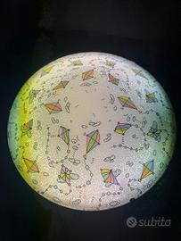 Lampadario circolare con lampada al neon