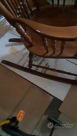 Sedia a dondolo da camera vintage