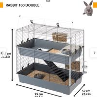 Gabbia Ferplast double due piani conigli