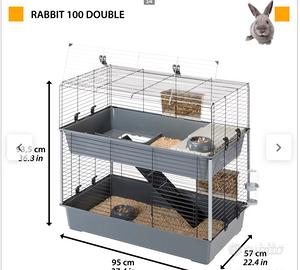 Gabbia Ferplast double due piani conigli