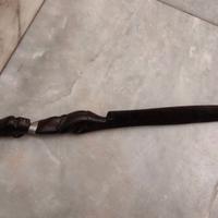 TAGLIACARTE TRIBALE in legno intarsiato Kenya