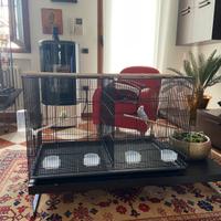 Ampia Gabbia doppia PawHut per uccelli –