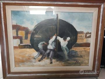 Dipinto ad olio con cornice