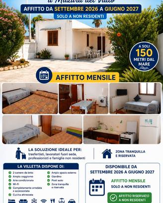 Villetta Bocca Arena da Settembre a Giugno 2027