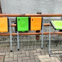 Set di portasacchi in acciaio da 110 lt.