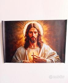 Stampa,Quadro su tela,Gesù con Sacro Cuore, 30×45 