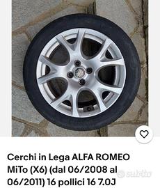 Cerchi in lega originali Alfa Romeo 
