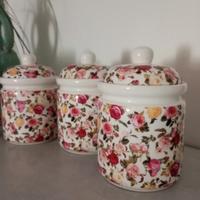 SET di tre barattoli cucina provenzale shabby chic