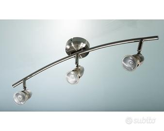 Plafoniera 3 Fiamme Orientabile Nichel