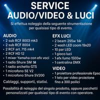 Audio video & Luci