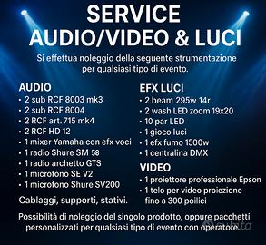 Audio video & Luci