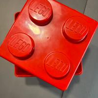 Cubo porta oggetti rosso della Lego