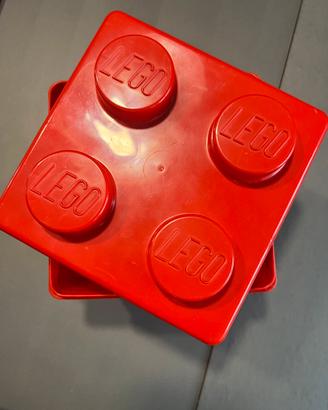 Cubo porta oggetti rosso della Lego