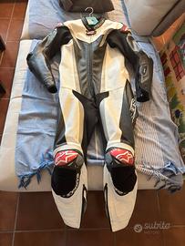 Tuta moto pelle alpinestar Gp tech v3 tg 48