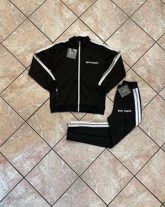 Tuta palm angels nera con bande bianche , taglia M