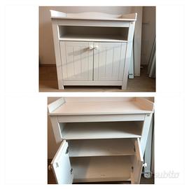 Fasciatoio + lettino in vero legno