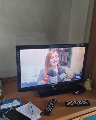 TV Telefunken 24" LED Slim + Decoder Digitale Terr