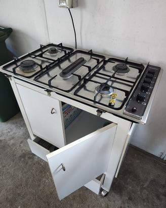 Fornello a gas 5 fuochi con mobile