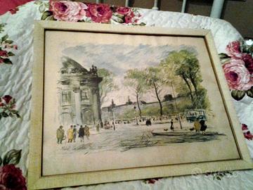 Stampa colore pittore michel cascella paris 1953