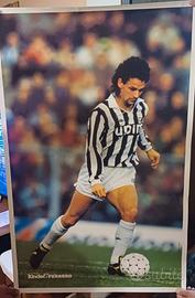 Poster Roberto Baggio Juventus anni 80 nuovo