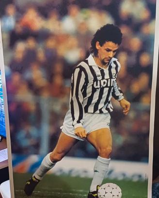 Poster Roberto Baggio Juventus anni 80 nuovo