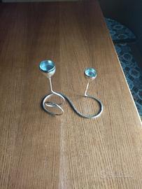 candeliere bagnato in argento