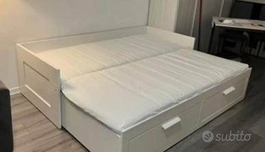 BRIMNES ikea  letto divano / 2 cassetti bianco