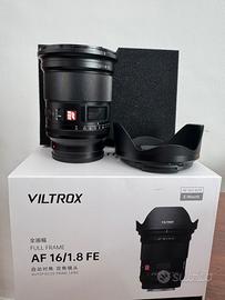 Obiettivo VILTROX 16mmF1.8FE Sony EMount Autofocus