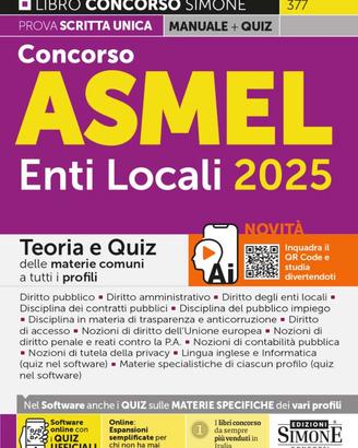 Manuale Concorso ASMEL Enti Locali 2025