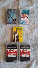Lotto 5 Musicassette Compilation Anni 80 / 90